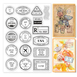 Craspire Postage, City Commemorative Air Mail Stamp, Air Mail Stamp Clear Silicone Stamp Seal for Card Making Decoration and DIY Scrapbooking