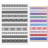 Craspire Chinese, Seamless Lace, Corner Clear Stamps Seal for Card Making Decoration and DIY Scrapbooking