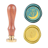 Tulip Moon Wood Handle Wax Seal Stamp