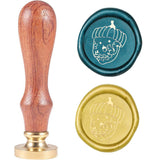 Squirrel and Pine Cones Wood Handle Wax Seal Stamp