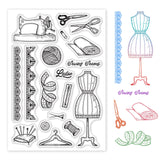 Craspire PVC Plastic Stamps, for DIY Scrapbooking, Photo Album Decorative, Cards Making, Stamp Sheets, Tools Pattern, 16x11x0.3cm