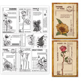 Craspire Art Journal, Vintage Floral Clear Silicone Stamp Seal for Card Making Decoration and DIY Scrapbooking