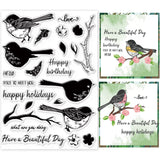 Craspire Layered Bird, Branch Clear Silicone Stamp Seal for Card Making Decoration and DIY Scrapbooking