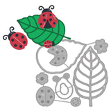 CRASPIRE Ladybug, Leaves, Combination Carbon Steel Cutting Dies Stencils, for DIY Scrapbooking/Photo Album, Decorative Embossing DIY Paper Card