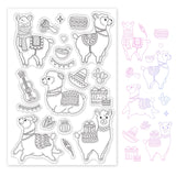 Craspire Alpaca, Drum, Piano, Cactus, Gift Box, Leaves, Hat, Lanterns, Leaves Clear Silicone Stamp Seal for Card Making Decoration and DIY Scrapbooking