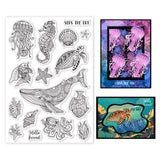 Craspire Sea Life, Whale, Turtle Clear Stamps Silicone Stamp Seal for Card Making Decoration and DIY Scrapbooking
