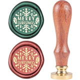 Word Merry Christmas-1 Wood Handle Wax Seal Stamp