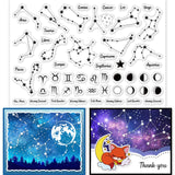 Craspire 12 Constellations, Phases of the Moon Clear Silicone Stamp Seal for Card Making Decoration and DIY Scrapbooking