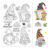 Craspire Gnome, Coffee, Drink, Elf Clear Silicone Stamp Seal for Card Making Decoration and DIY Scrapbooking