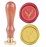 Plant and Moon Wood Handle Wax Seal Stamp