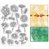Craspire Daisy, Flower Clear Silicone Stamp Seal for Card Making Decoration and DIY Scrapbooking