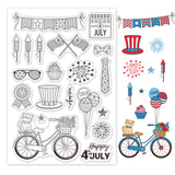 Craspire Independence Day, Celebrate, Fireworks, Badge, Banner Clear Stamps Silicone Stamp Seal for Card Making Decoration and DIY Scrapbooking