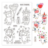 Craspire Cows Clear Silicone Stamp Seal for Card Making Decoration and DIY Scrapbooking