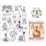 Craspire Easter, Bunny, Greetings Clear Silicone Stamp Seal for Card Making Decoration and DIY Scrapbooking