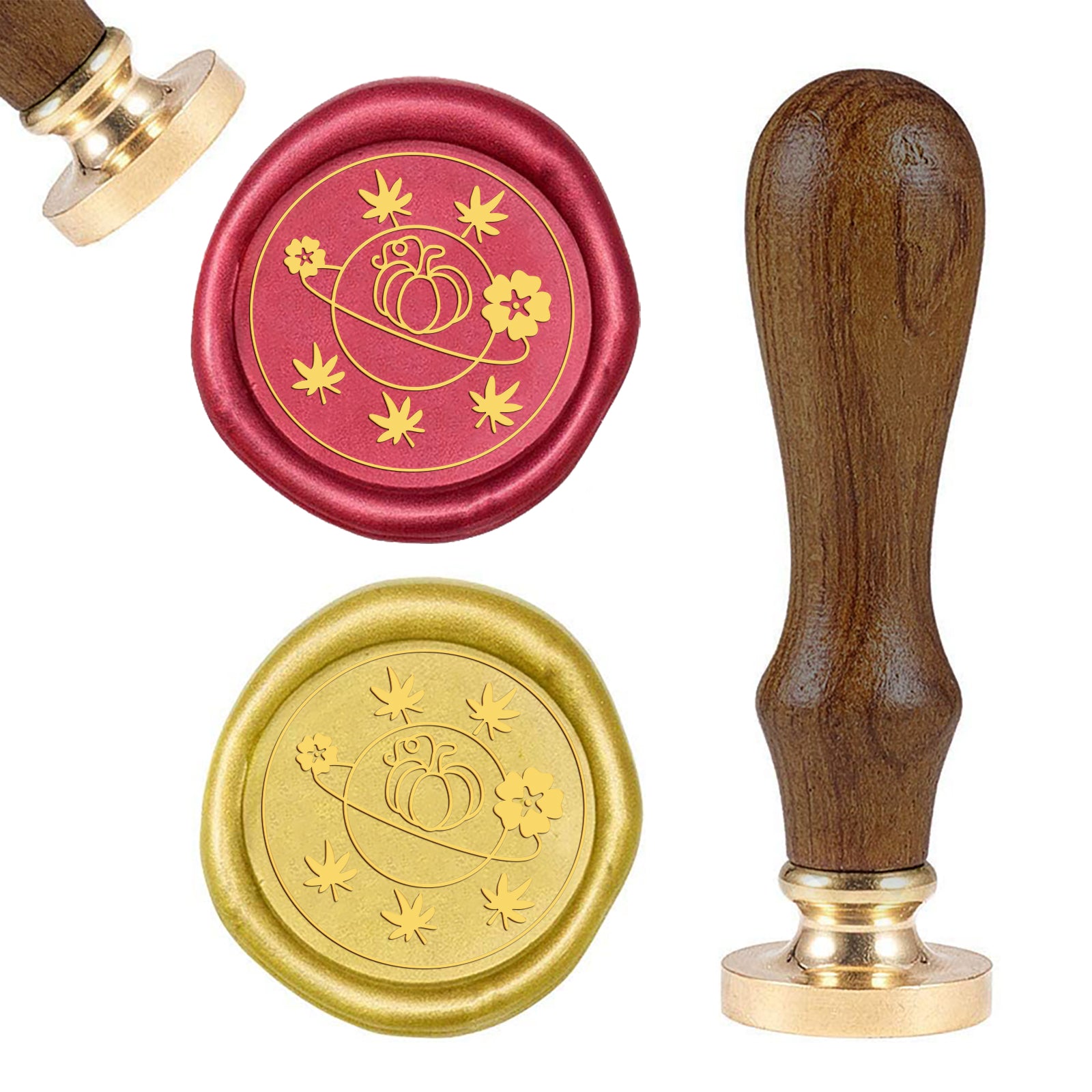 Maple Planet Wood Handle Wax Seal Stamp