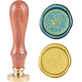 Flower Wood Handle Wax Seal Stamp