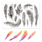 Craspire Feather Stamps Silicone Stamp Seal for Card Making Decoration and DIY Scrapbooking