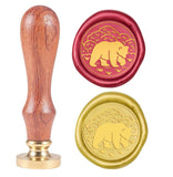 Bear Wood Handle Wax Seal Stamp