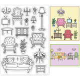 Craspire Furniture, Sofa, Table Clear Silicone Stamp Seal for Card Making Decoration and DIY Scrapbooking