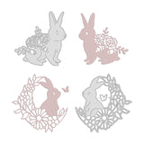 CRASPIRE Flower, Rabbit, Butterfly Carbon Steel Cutting Dies Stencils, for DIY Scrapbooking/Photo Album, Decorative Embossing DIY Paper Card