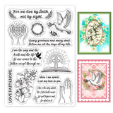 Craspire Bible, Scripture, Christianity, Faith, Religion, Dove, Cross, Lily Stamps Silicone Stamp Seal for Card Making Decoration and DIY Scrapbooking