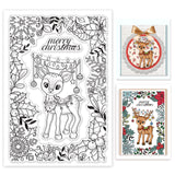 Craspire Elk, Light Strips, Holiday Wishes, Plant Borders, Snowflakes Clear Silicone Stamp Seal for Card Making Decoration and DIY Scrapbooking