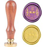 New Year Wine Glass Wood Handle Wax Seal Stamp