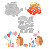 CRASPIRE Hedgehog, Flower, Balloon, Party, Gift, Snail Carbon Steel Cutting Dies Stencils, for DIY Scrapbooking/Photo Album, Decorative Embossing DIY Paper Card