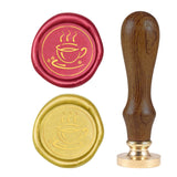 Coffee Wood Handle Wax Seal Stamp