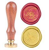 Rose Moon Wood Handle Wax Seal Stamp