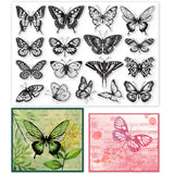 Craspire Realistic Butterfly Clear Silicone Stamp Seal for Card Making Decoration and DIY Scrapbooking