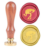 Ostrich Wood Handle Wax Seal Stamp