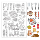 Craspire Outdoor Barbecue, Food, Bbq Tools Clear Silicone Stamp Seal for Card Making Decoration and DIY Scrapbooking