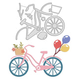 CRASPIRE Bicycles, Balloons, Flowers and Plants, Tires, Woven Baskets Carbon Steel Cutting Dies Stencils, for DIY Scrapbooking/Photo Album, Decorative Embossing DIY Paper Card