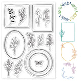 Craspire Plant Frame Clear Silicone Stamp Seal for Card Making Decoration and DIY Scrapbooking
