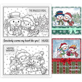 Craspire Winter, Snowman, Rabbit Clear Silicone Stamp Seal for Card Making Decoration and DIY Scrapbooking