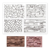 Craspire Wall, Background, Wood Grain, Bricks Clear Silicone Stamp Seal for Card Making Decoration and DIY Scrapbooking