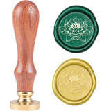 Lotus-1 Wood Handle Wax Seal Stamp