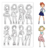 Craspire Fashion Woman Skirt People Clear Silicone Stamp Seal for Card Making Decoration and DIY Scrapbooking