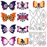 CRASPIRE Halloween Bow, Pumpkin, Cat, Bat, Skeleton Carbon Steel Cutting Dies Stencils, for DIY Scrapbooking/Photo Album, Decorative Embossing DIY Paper Card