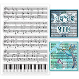 Craspire Music Notes, Music Song, Music Score, Music Notes Background, Melody Music Clear Silicone Stamp Seal for Card Making Decoration and DIY Scrapbooking
