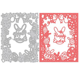CRASPIRE Easter Box, Eggs, Rabbit Carbon Steel Cutting Dies Stencils, for DIY Scrapbooking/Photo Album, Decorative Embossing DIY Paper Card