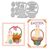 CRASPIRE Easter Bunny Carbon Steel Cutting Dies Stencils, for DIY Scrapbooking/Photo Album, Decorative Embossing DIY Paper Card