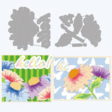 CRASPIRE Small Daisies, Leaves, Cross Stitch Carbon Steel Cutting Dies Stencils, for DIY Scrapbooking/Photo Album, Decorative Embossing DIY Paper Card