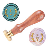 Letter FY Wood Handle Wax Seal Stamp