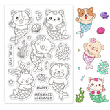 Craspire Animal Mermaid Tail Clear Silicone Stamp Seal for Card Making Decoration and DIY Scrapbooking