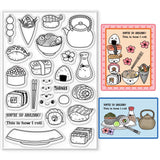 Craspire Sushi, Rice Balls, Japanese Food Clear Silicone Stamp Seal for Card Making Decoration and DIY Scrapbooking