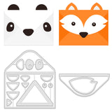 CRASPIRE Envelope, Panda, Fox, Festival Carbon Steel Cutting Dies Stencils, for DIY Scrapbooking/Photo Album, Decorative Embossing DIY Paper Card