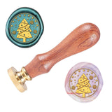 Christmas Tree Wood Handle Wax Seal Stamp