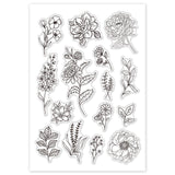 Craspire TPR Stamps, with Acrylic Board, for Imprinting Metal, Plastic, Wood, Leather, Mixed Patterns, Leaf Pattern, 6-1/4x4-3/8 inches(16x11cm)